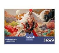 White-Haired Girl 1000 Pièces Carton Premium Coffret De Puzzles Kungfu Girl Anti-Stress Défi Unique Puzzles pour Adultes Et Enfants 38x26cm/1000pcs