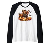 White Halloween French Bulldog Must Haves for Girls Frenchie Manche Raglan