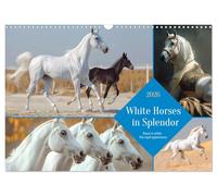 White Horses in Splendor (Wall Calendar 2026 DIN A3 landscape), CALVENDO 12 Month Wall Calendar: Snow-white splendor - a symbol of purity