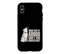 White Howling Siberian Husky Funny Coque pour iPhone X/XS