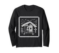 White Ink Warli: Home Sweet Home Manche Longue