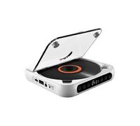 (White)KC-918 CD Player with LCD Screen Portable Bluetooth Speaker Audio Repeater for Home Car
