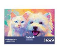 _white_kitten_and_dog_smiling_t_the_camer_with__1b7247-d74-43b-905-b6f9c274_4 1000 Pcs Carton Premium Lot De Puzzles Kitty And Puppy Stimulant Et Éducatif Jeu Créatif Puzzles Pour Adultes Et Enfants 3