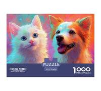 _White_Kitten_and_Dog_with_hppy_Expressions_Set__f3b7df82-8421-4f16-b53e-dc19748743_2 1000 Pcs Carton Extra-épais Lot de Puzzles Kitty and Puppy Stimulant Et Éducatif Jeu Créatif Puzzles pour Adultes