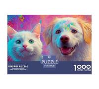 _white_kitten_and_dog_with_hppy_expressions_set__f3b7df82-8421-4f16-b53e-dc19748743_4 1000 Pcs Carton Extra-épais Coffret De Puzzles Kitty And Puppy Stimulant Et Éducatif Défi Unique Puzzles Pour Adul