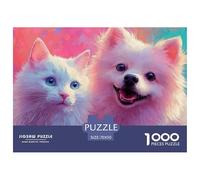 _White_Kitten_and__Fluffy_Dog_hppy_Expressions__0f541e22-5e9c-44dc-89c-524f10cce9c_4 1000 Pcs Carton Premium Lot de Puzzles Kitty and Puppy Stimulant Et Éducatif Jeu Créatif Puzzles As Birthday Gifts