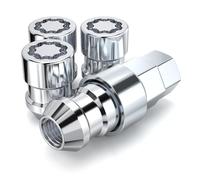 White Knight MG40710SAM Lot de 4 verrous de Roue à Douille Conique Chromé M12 x 1,50 Taille du Filetage 3,3 cm