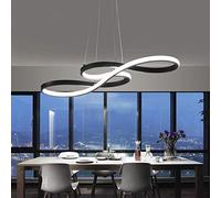 White Light Pendant Light LED Light Modern Musical Note Acrylic Lighting Installation Recessed Ceiling Light Minimalist Art from The Ceiling Light Modern Fixture Ceiling Kitchen M (Black L100CM)
