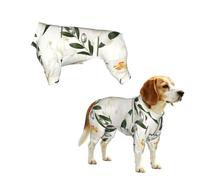White Lily Grid Pattern Print - Combinaison à 4 pattes pour chiens et chats de petite, moyenne et grande taille