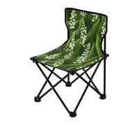 White Lily of Valley Beauty Summer Flowers Chaises de camping pliables pour adultes - Chaise de camping ultra légère - Avec sac de transport - Chaises de voyage pour adultes - Pour voyage en plein air