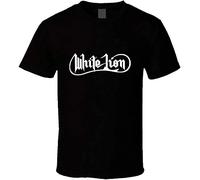 White Lion Music Band T-Shirt Graphic Top Printed Tee Shirt for Mens Black 3XL
