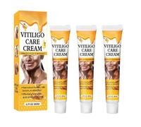 White Lot de 3 crèmes blanches, baume de soin de la peau au vitiligo, crème pour taches blanches, crème repigmentante pour taches blanches et vitiligo