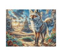 White Loup 500 Pieces Casse-tête Adulte en Carton Haute Densité Difficile Motif Complexe Décoration Murale Anti-Stress Idée Cadeau Anniversaire 500 PCS/52×38cm