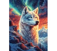 White Loup dans Une forêt Magique 300 Pièces Puzzle Collectionneur en Carton Anti-Déchirure Paysages et Science-Fiction Haute Difficulté Motif Complexe Décoration Murale Collection Cadeau Premium 300