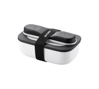 White LUNCH BOX AVEC COUVERTS DE VOYAGE 'STORE&GO' "ON THE GO"