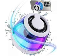 (White) Magnetic Bluetooth speaker RGB mini portable speaker magnetic phone holder ring wireless sound box Bluetooth speaker tower