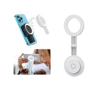 (White)Magnetic Selfie Light Portable Magnetic Phone Selfie Light and Stand, 3 Modes Color LED Fill Light for iPhone, iPad,for Makeup, TikTok