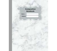 White Marble Composition Notebook | 7.5 x 9.75 inches | College Ruled | 200 pages