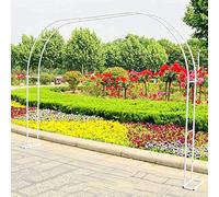 White Metal Garden Arbor Wedding Arch for Climbing Plants & Vines Elegant Pergola for Bridal Party Decor 2.2m Height Multiple Widths Available (1.2m-3.5m)