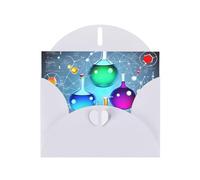 White MJHKXLJ Carte de vœux avec impression scientifique et chimie abstraite - Enveloppe incluse - Parfait pour Noël, les anniversaires, la Saint-Valentin, les mariages, et plus encore