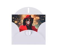White MJHKXLJ Carte de vœux avec imprimé Happy New Year nacrée - Enveloppe incluse - Parfait pour Noël, les anniversaires, la Saint-Valentin, les mariages, et plus encore