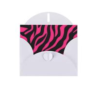 White MJHKXLJ Carte de vœux avec imprimé zébré et léopard Rose Enveloppe incluse Idéal pour Noël, anniversaires, Saint-Valentin, mariages et plus encore