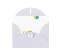 White MJHKXLJ Carte de vœux avec inscription « Little golden retriever chassant les ballons » nacrée - Enveloppe incluse - Parfait pour Noël, les anniversaires, la Saint-Valentin, les mariages, et