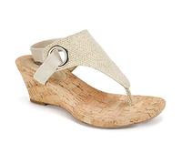 WHITE MOUNTAIN Femme Aidaα/Aidaaaida / 88/88 Sandale cale, Doré pailleté, 42 EU