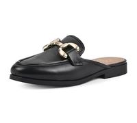WHITE MOUNTAIN Femme Roulette Mule, Cuir Noir, 42 EU