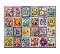 White Mountain Puzzle de Fleurs au Crochet de 1000 pièces pour Grands-Parents Adultes
