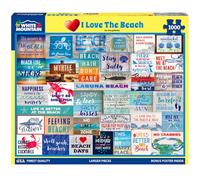 White Mountain Puzzle « I Love The Beach » de 1000 pièces, puzzle d'été vintage pour adultes et familles