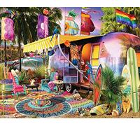 White Mountain Puzzles Beach Camper, 1000 Piece Jigsaw Puzzle