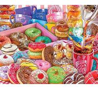 White Mountain Puzzles - Donut & Coffee - 1000 Piece Jigsaw Puzzle for Adults