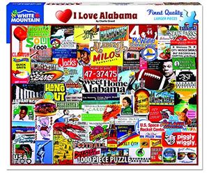 White Mountain Puzzles I Love Alabama - 1000 Piece Jigsaw Puzzle