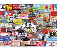 White Mountain Puzzles I Love Massachusetts- 1000 Piece Jigsaw Puzzle