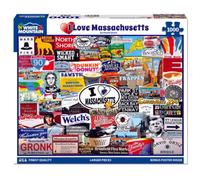 White Mountain Puzzles I Love Massachusetts- 1000 Piece Jigsaw Puzzle