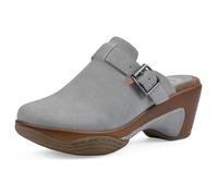 WHITE MOUNTAIN Sabots à talons pour femmes, Gris tourterelle/Buc, 38 EU