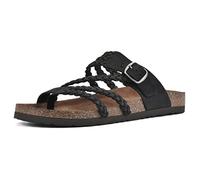 WHITE MOUNTAIN Shoes Hayleigh Women's Sandal, Black/Nubuck, 8 M