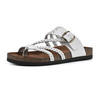 WHITE MOUNTAIN Shoes Hayleigh Women's Sandal, White/Leather, 7 M