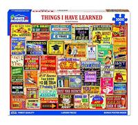 White Mountain Things I Have Learned Puzzle vintage de 1000 pièces pour adultes et familles