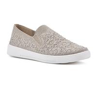 WHITE MOUNTAIN Women's Unit Sneaker, Gold Fabric, 38.5 EU