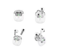 (White, Multicolor) W27 Transparent TWS Bluetooth Earphone Noise Reduction Wireless Headset (CE Certified) - Blue