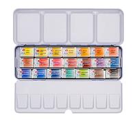 White Night Peinture aquarelle pour artiste 21 couleurs dans une boîte en métal