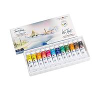 White Nights aquarelle d'artiste russe, set de 12 couleurs à 10 ml en tubes, Coloré