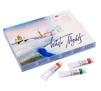 White Nights aquarelles d'artistes russes, set de 24 couleurs à 10 ml en tubes, Coloré