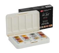 White Nights Coffret Aquarelles Metallic and Pastel - Set de 12 godets 2,5 ml Boite plastique palette