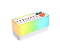 White Noise Sleep Sound Machine with 8 Nature Sounds, Portable Bluetooth Speaker, 12 Colors Night Li 0619