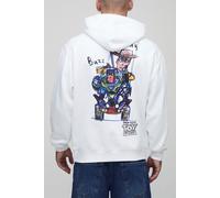 White Oversized Boxy Disney Pixar Toy Story License Printed Hoodie homme - blanc - XS, blanc