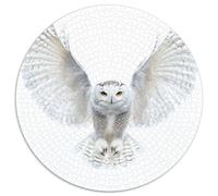 White Owl 1000 Pieces Puzzles Ronds Puzzle De l'art De La Décoration Moderne Jeu Cadeau Unique Puzzle De Qualité Supérieure pour Adultes Et Enfants 1000pcs (67.5x67.5cm)
