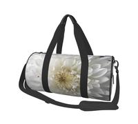 White parttern Print Sac de voyage avec poche et sangle réglable Grand sac de gym Sac de yoga tendance pour homme et femme Noir Taille unique, Noir , Taille unique, Mode
